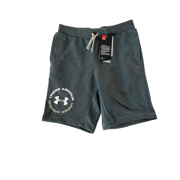 New NWT Under Armour Boys Gray Sweat Activewear Shorts Youth Size Medium - Picture 2 of 7